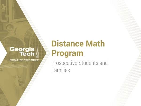 Distance Math Program