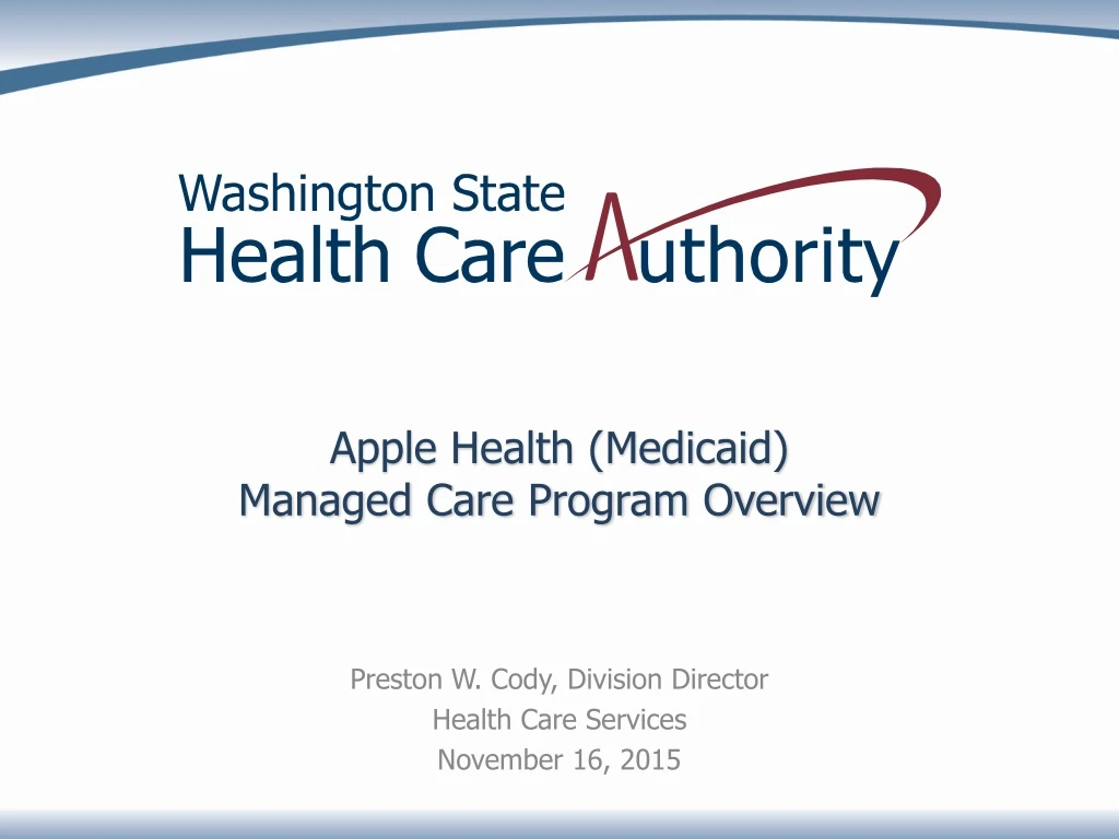 apple health medicaid managed care program overview