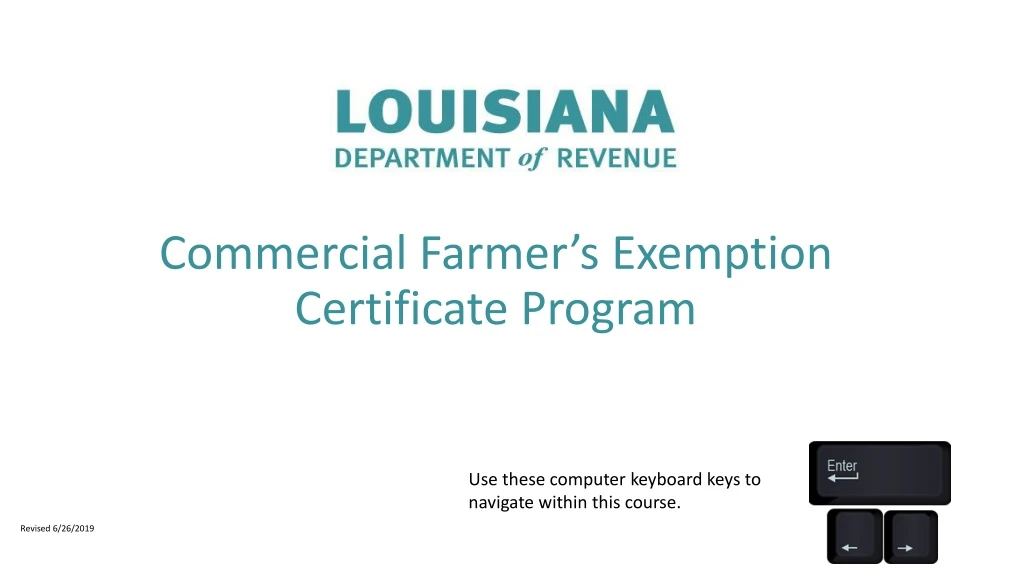 commercial farmer s exemption certificate program