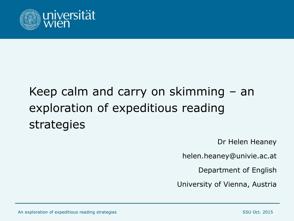keep calm and carry on skimming an exploration