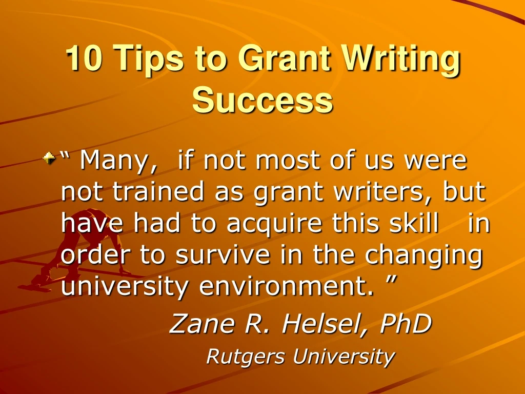 10 tips to grant writing success