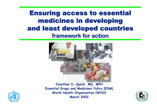 Ensuring access to essential medicines in developing and least developed countries