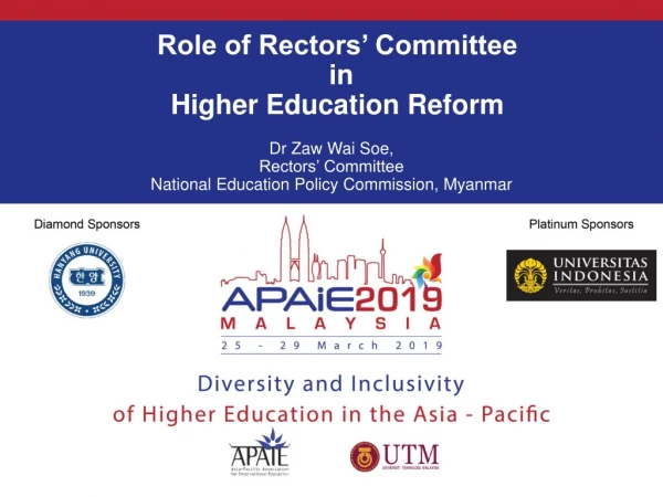 Role of Rectors’ Committee  in  Higher Education Reform