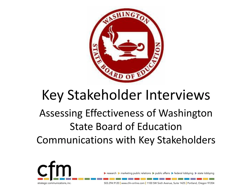 assessing effectiveness of washington state board of education communications with key stakeholders