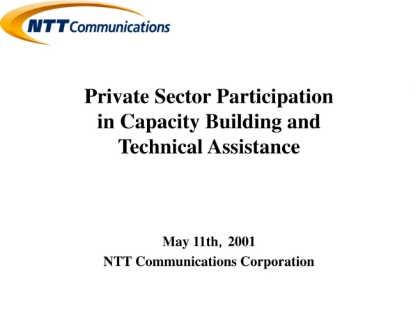 May 11th ， 2001 NTT Communications Corporation