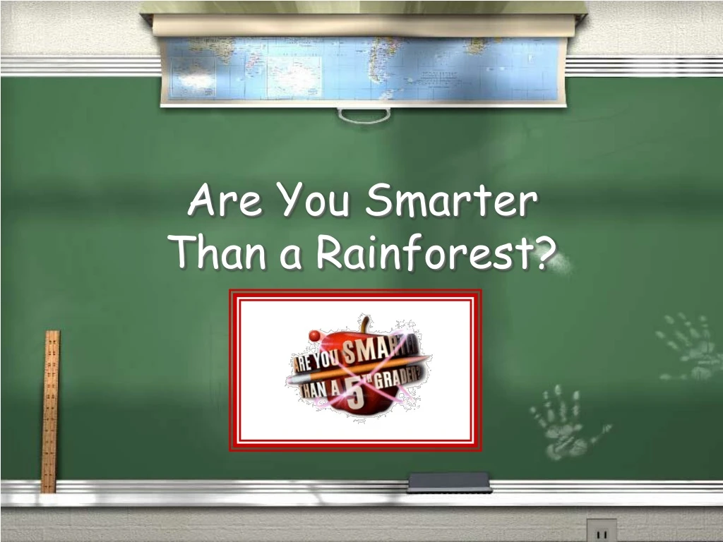 are you smarter than a rainforest
