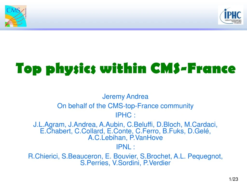 top physics within cms france