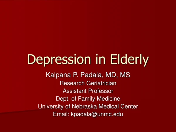 Depression in Elderly