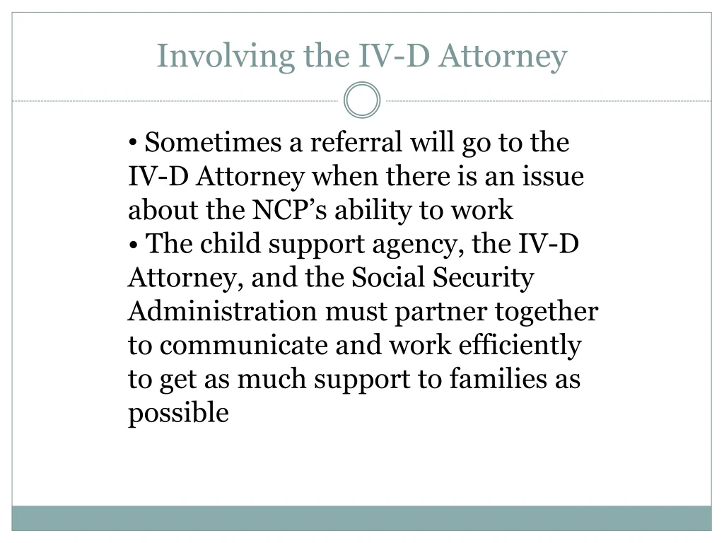 involving the iv d attorney