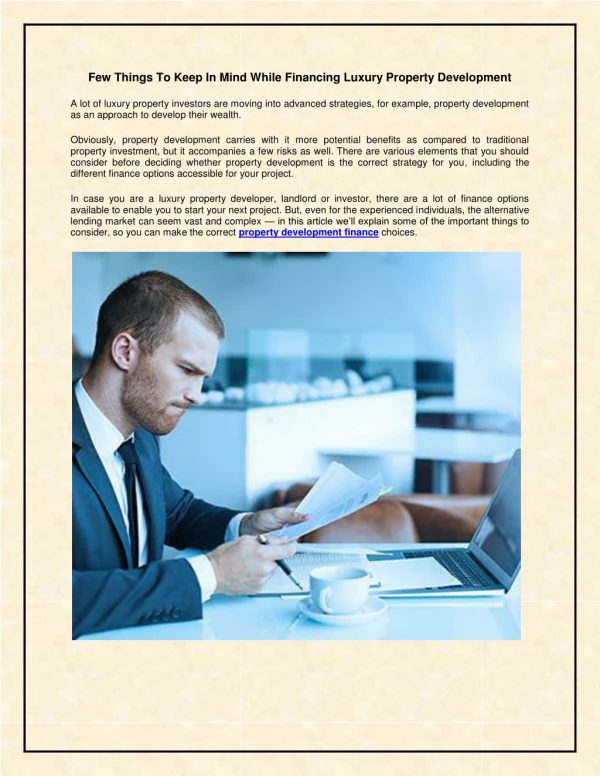 few things to keep in mind while financing luxury
