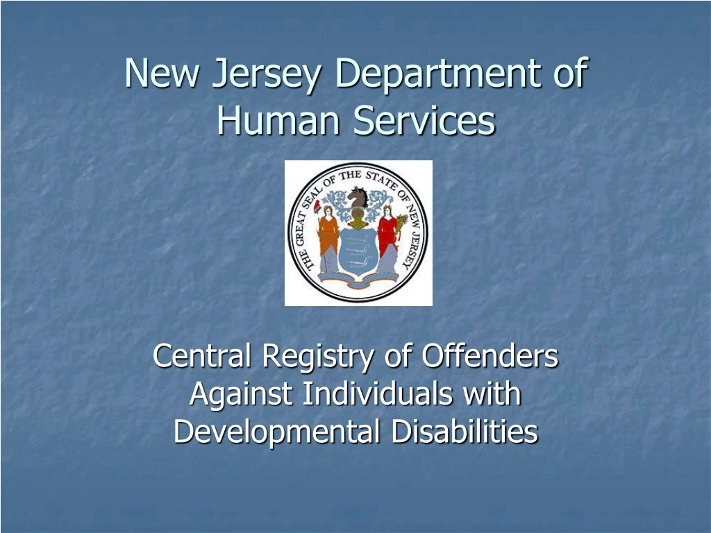 new jersey department of human services