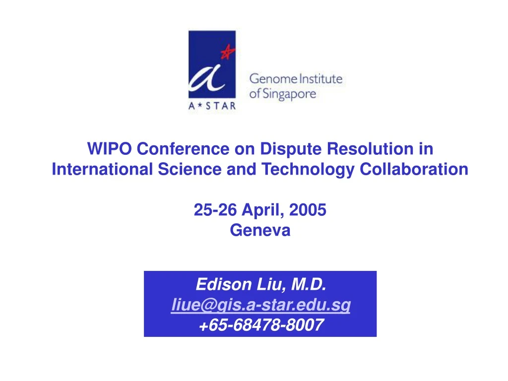 wipo conference on dispute resolution