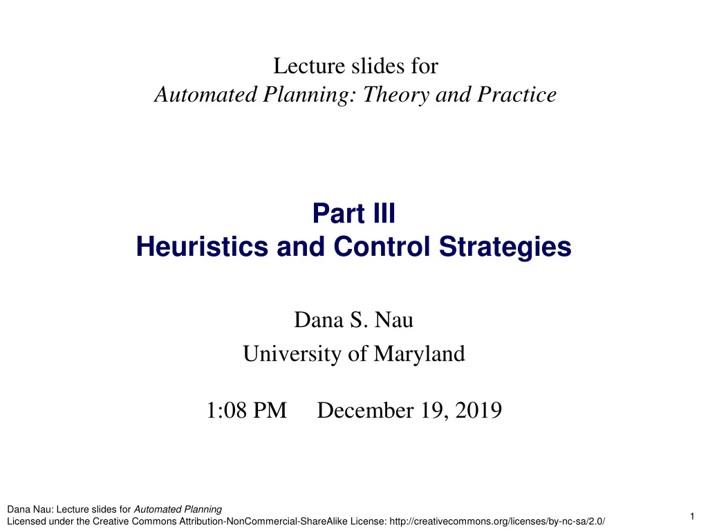 part iii heuristics and control strategies