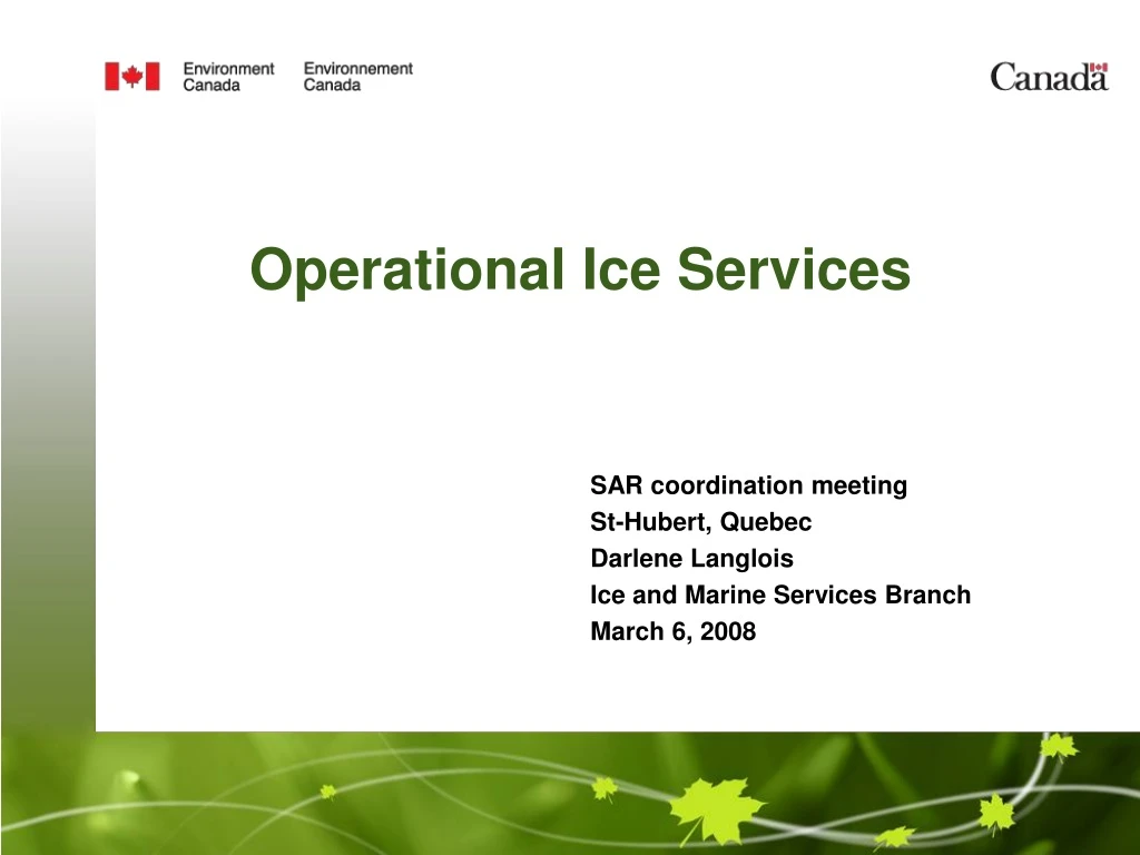 operational ice services