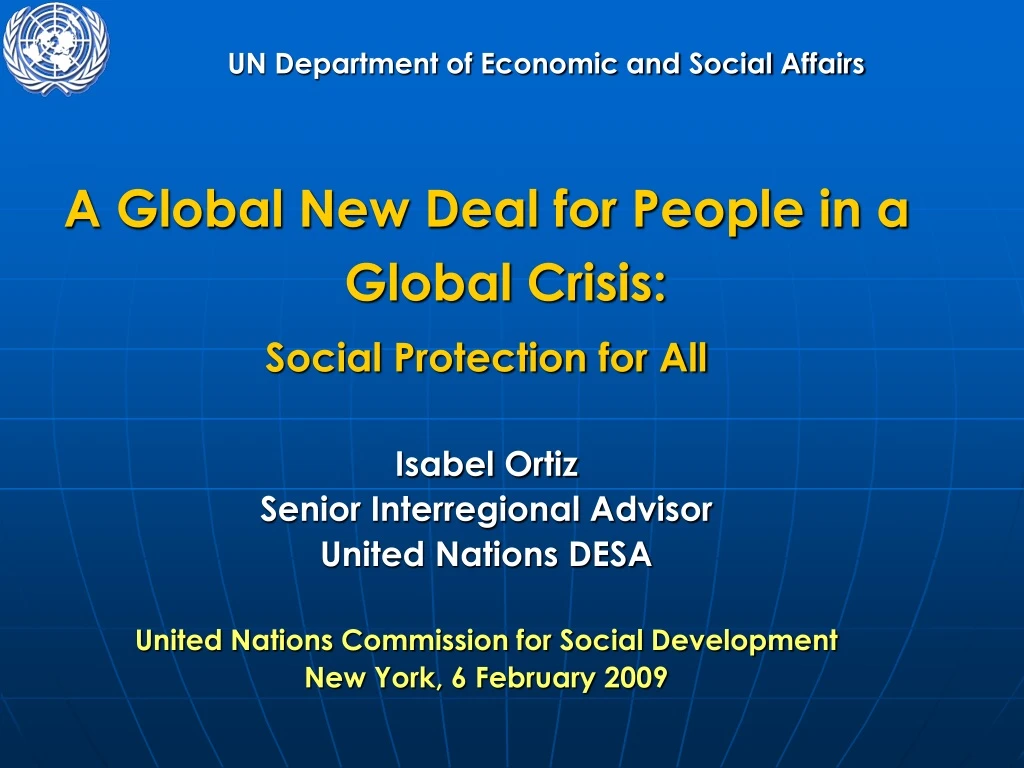 un department of economic and social affairs