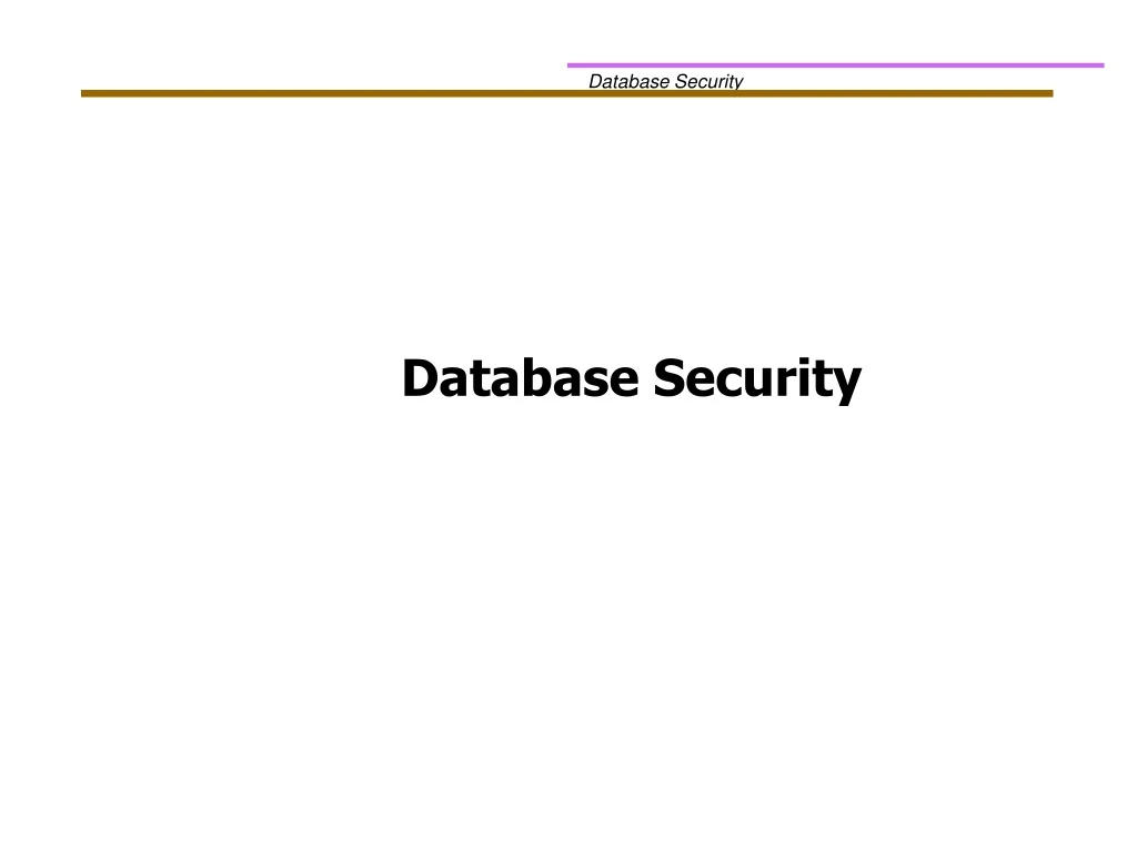 database security