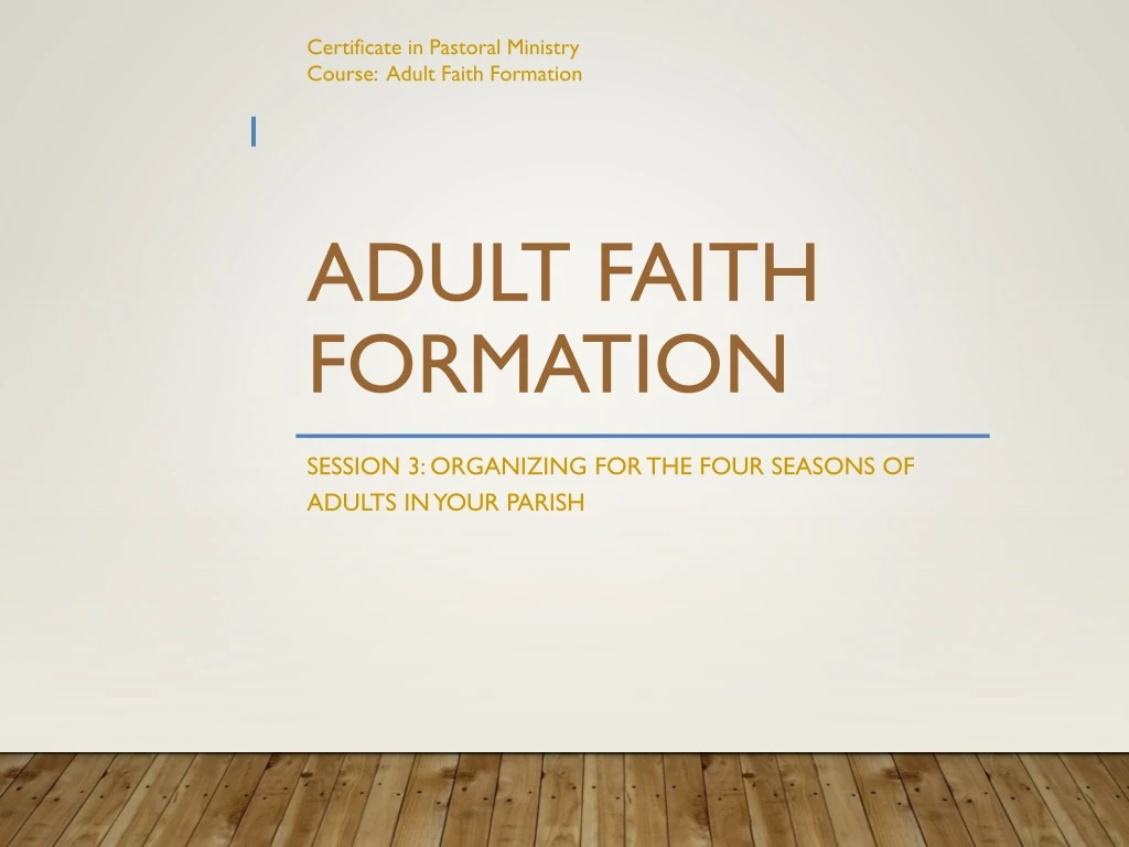 adult faith formation