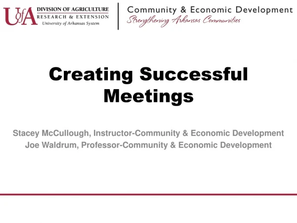 Creating Successful Meetings