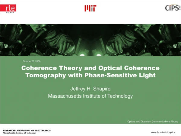 Coherence Theory and Optical Coherence Tomography with Phase-Sensitive Light