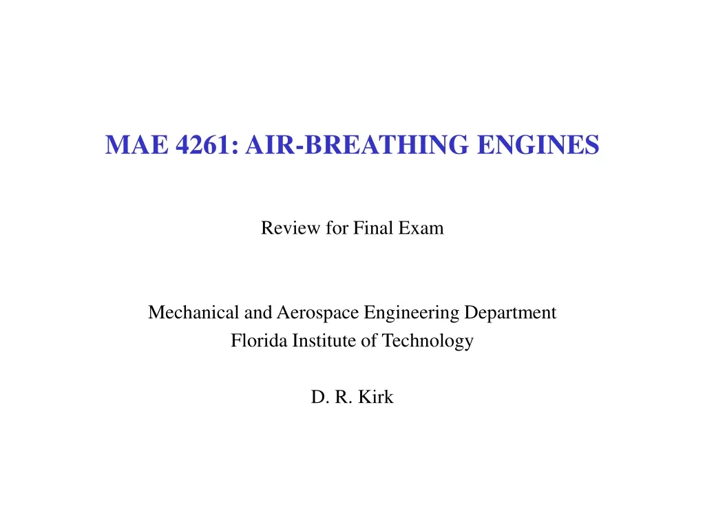 mae 4261 air breathing engines
