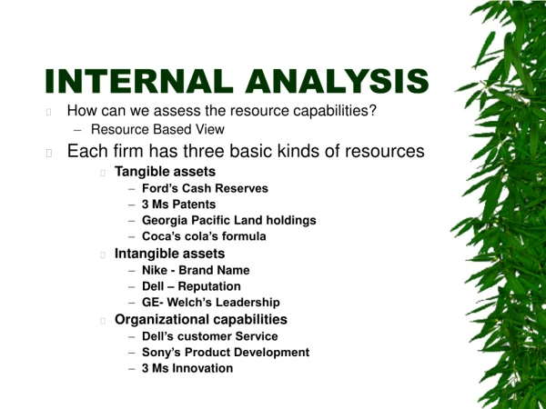 INTERNAL ANALYSIS