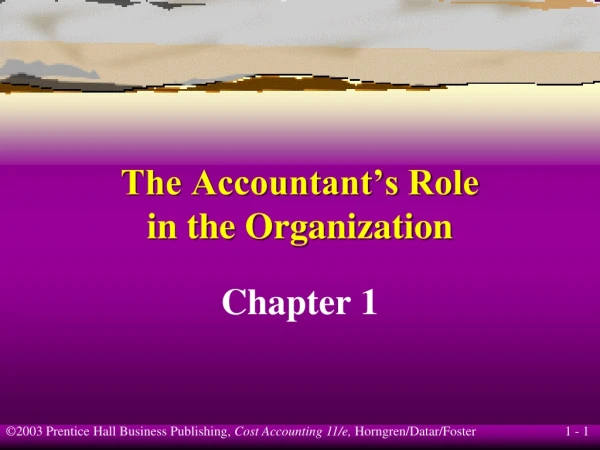 The Accountant’s Role in the Organization