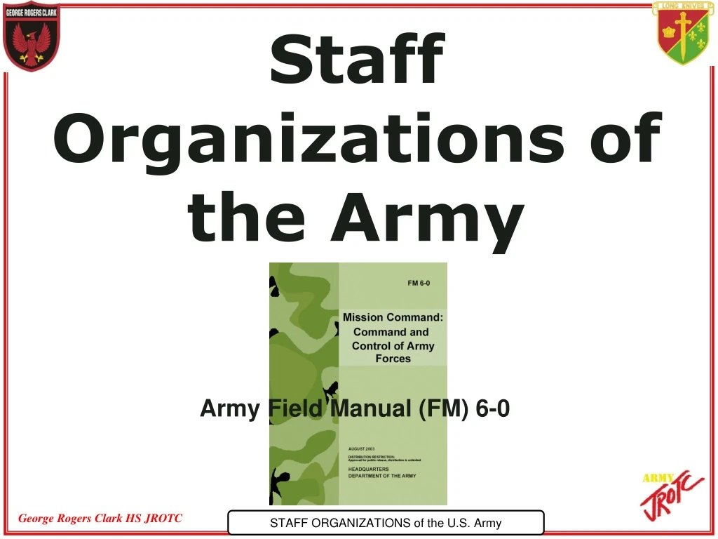 staff organizations of the army