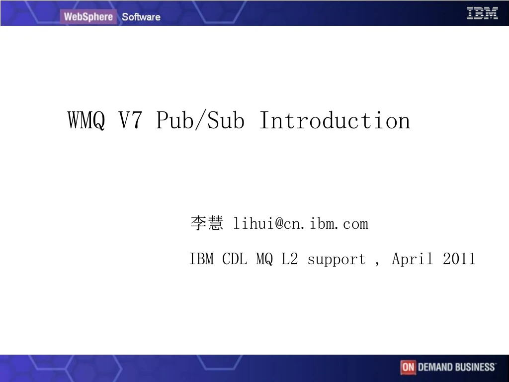 wmq v7 pub sub introduction
