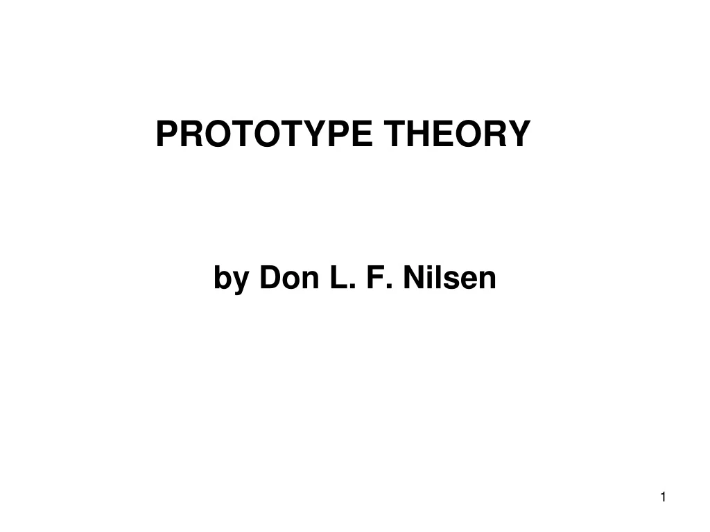 prototype theory