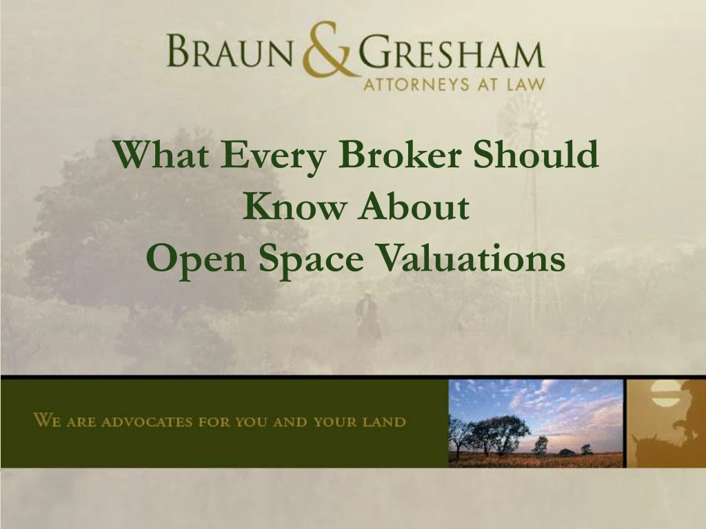 what every broker should know about open space