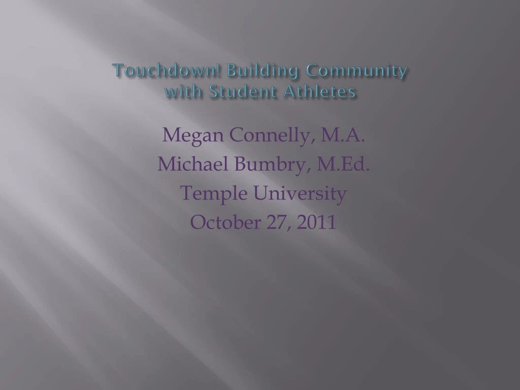 touchdown building community with student athletes