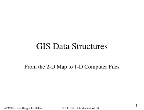 GIS Data Structures