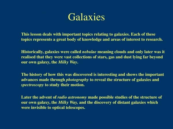 Galaxies