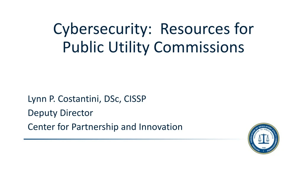 cybersecurity resources for public utility commissions