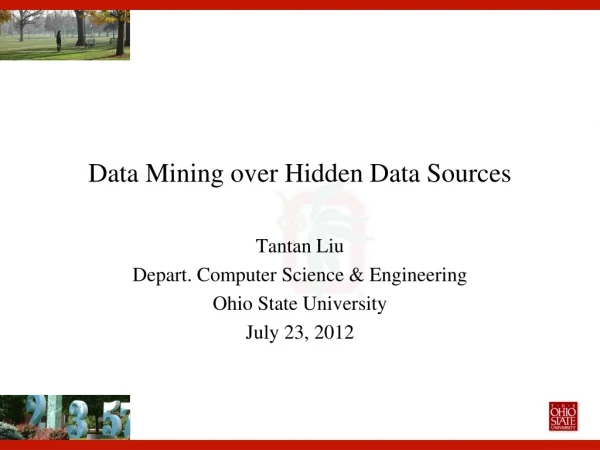 Data Mining over Hidden Data Sources