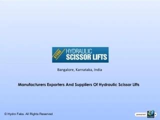 Hydraulic Scissors Lift Manufacturers - slide 1