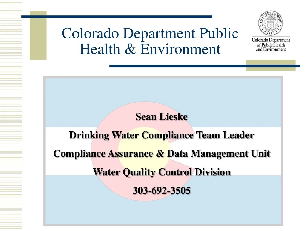 colorado department public health environment