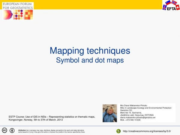 M apping technique s Symbol and dot maps
