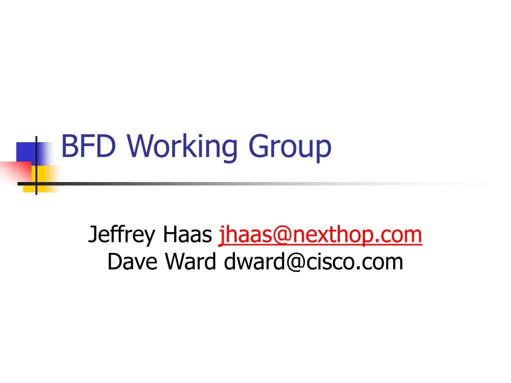 bfd working group