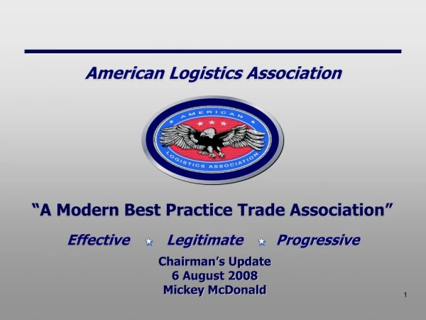 “A Modern Best Practice Trade Association”
