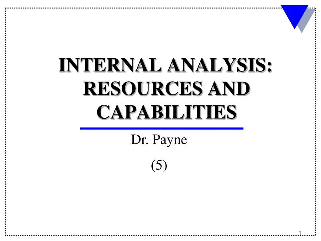 internal analysis resources and capabilities