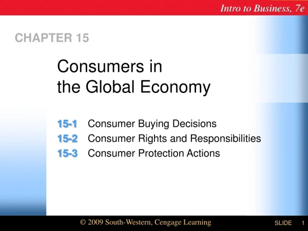 Consumers in  the Global Economy