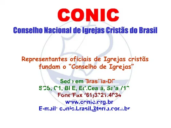 CONIC Conselho Nacional de Igrejas Crist s do Brasil