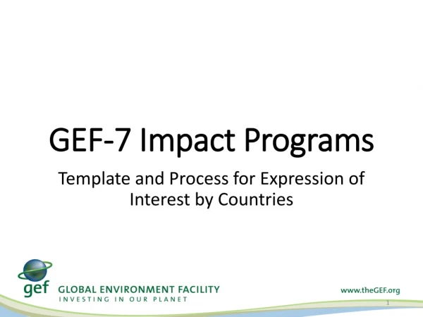 GEF-7 Impact Programs