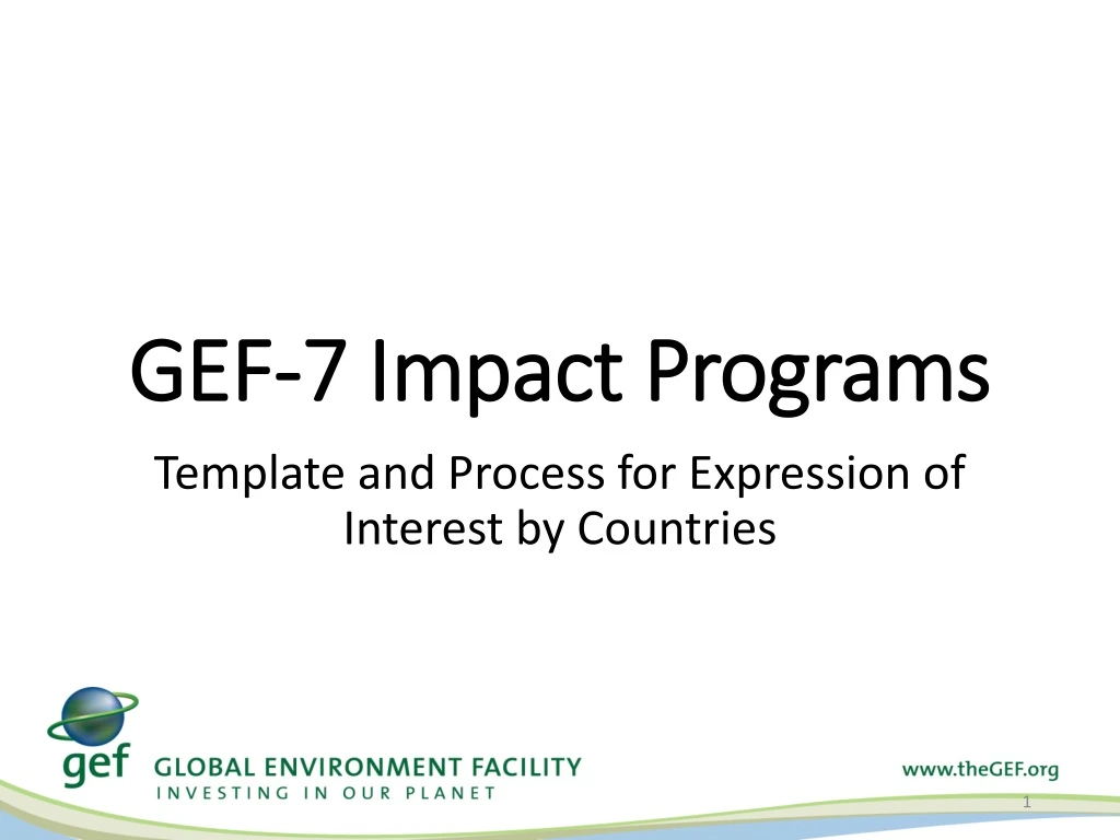 gef 7 impact programs