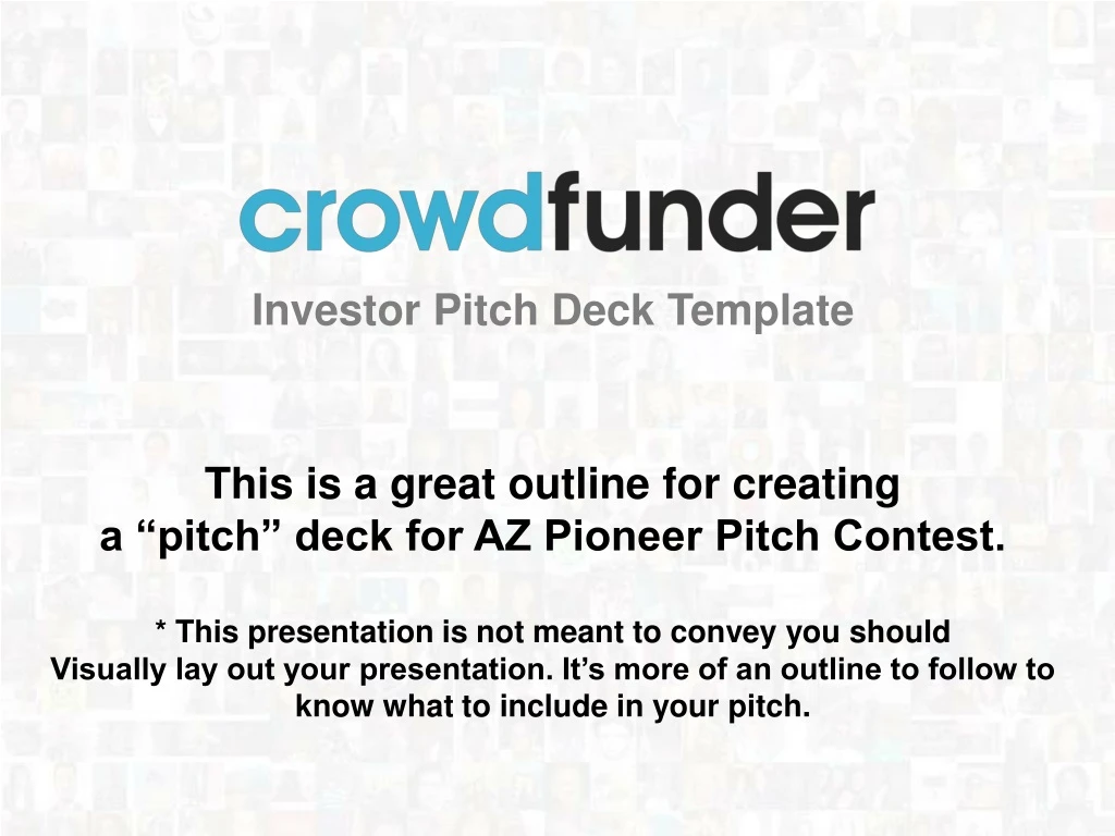 investor pitch deck template