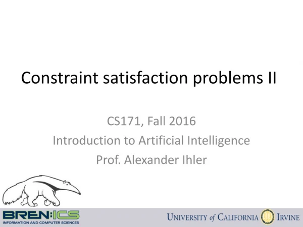 Constraint satisfaction problems II