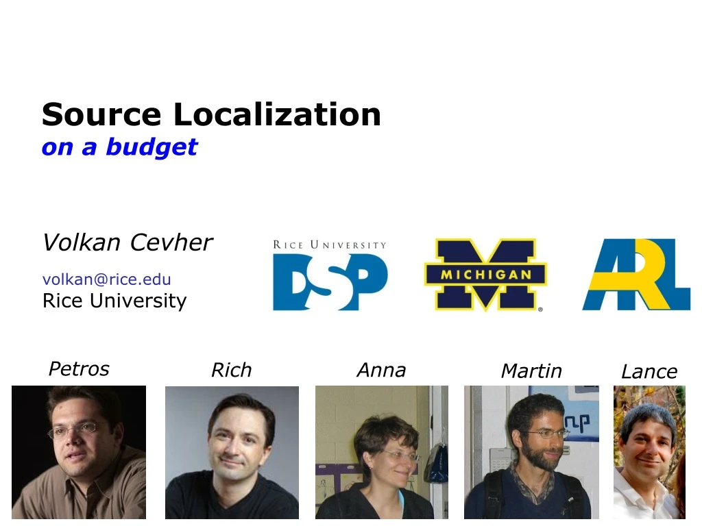 source localization on a budget