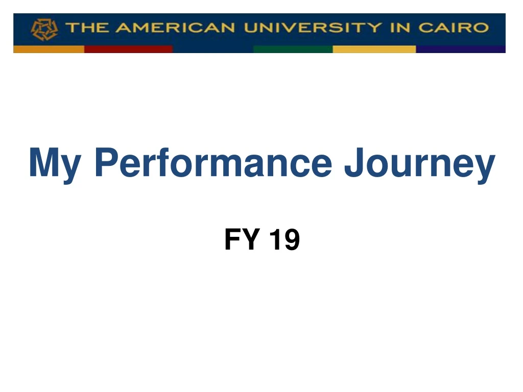 my performance journey fy 19