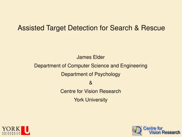 Assisted Target Detection for Search &amp; Rescue